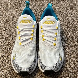Nike Air 270 White and Yellow Sneakers